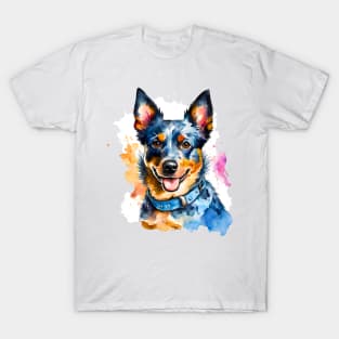 Blue Heeler Watercolor T-Shirt